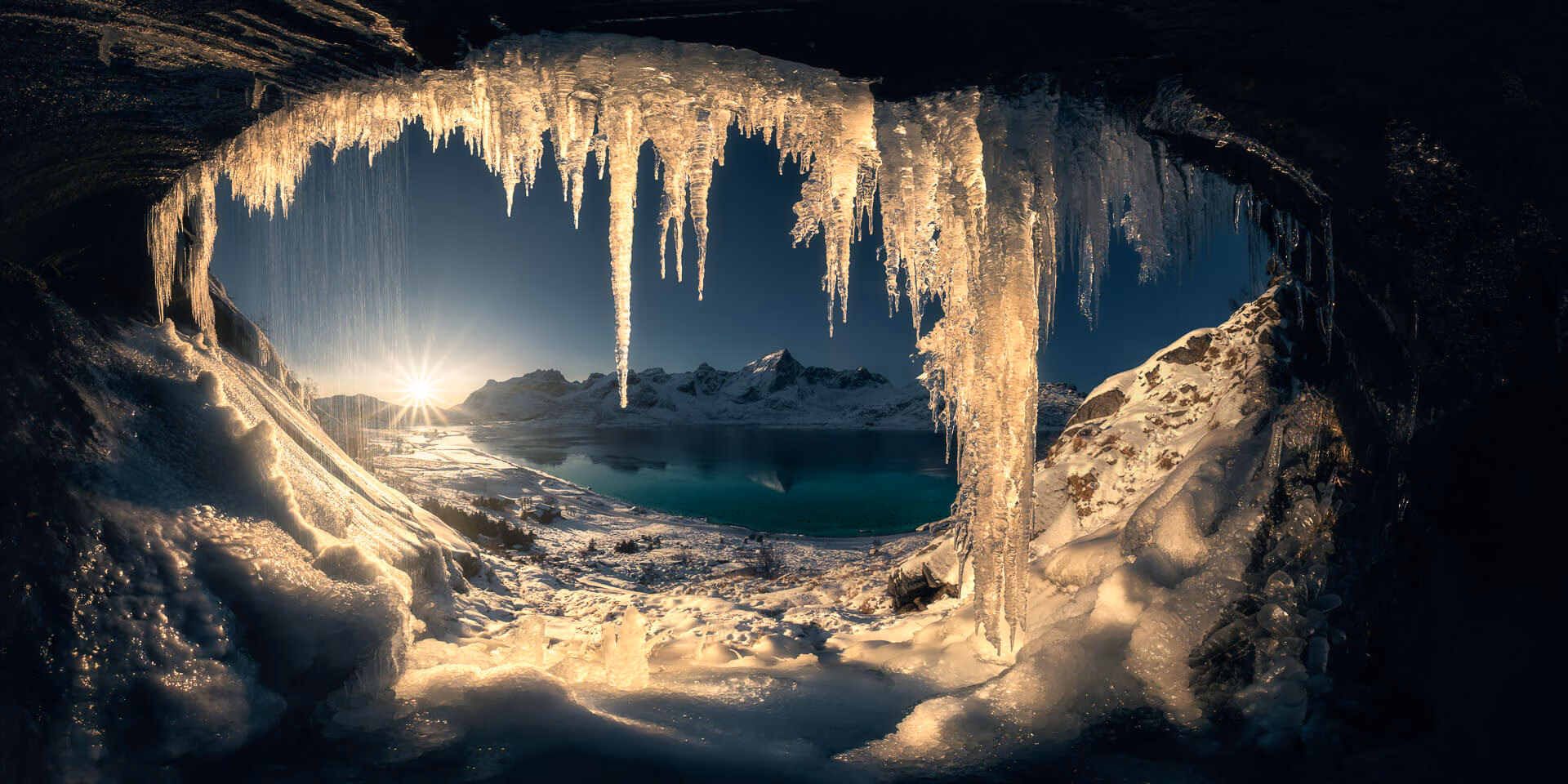 lofoten-cave-sunset-flakstad-alex-wides.avif