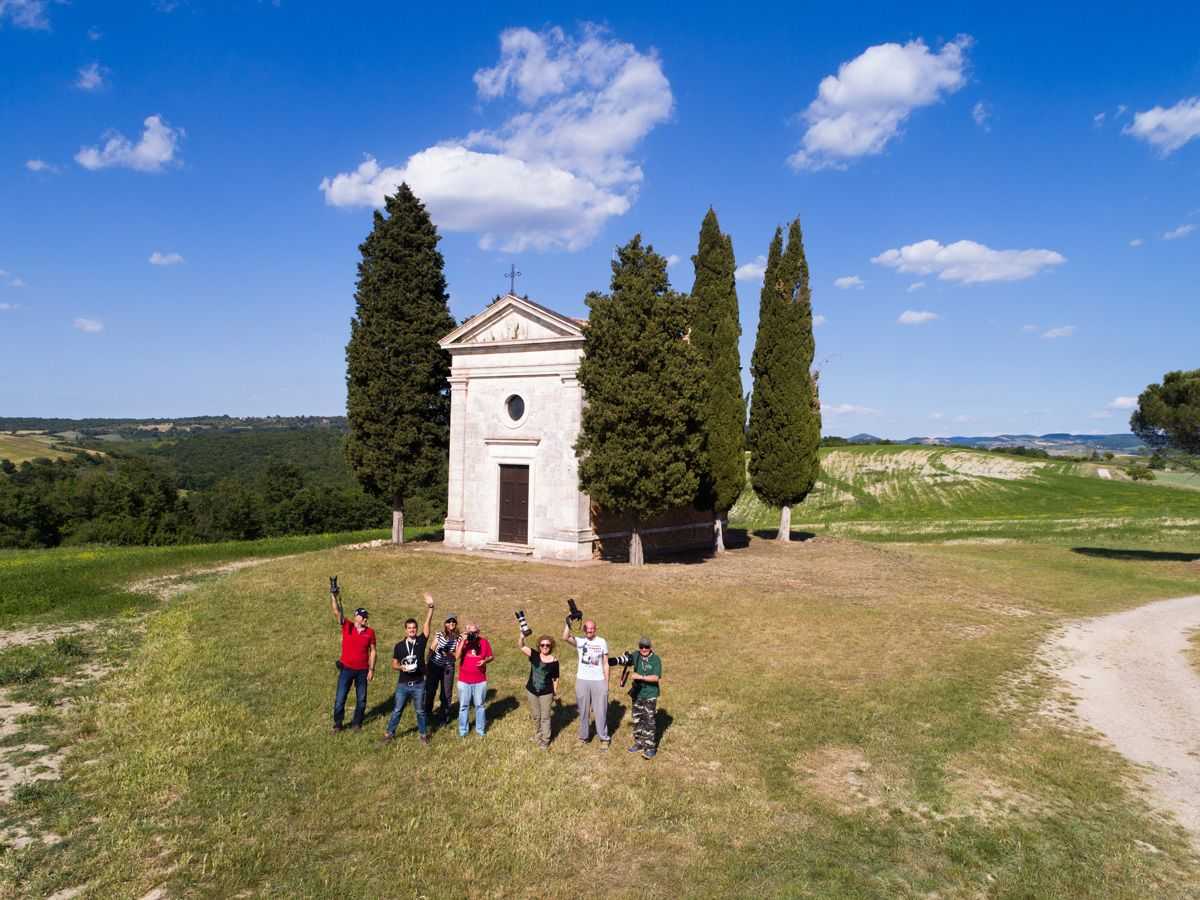 Backstage on the Tuscany photography tour